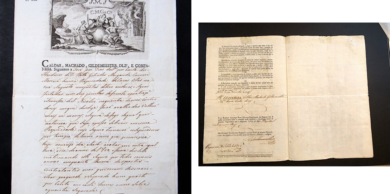 Clube Chapas resgata em Itália uma apólice de seguros portuguesa de 1799